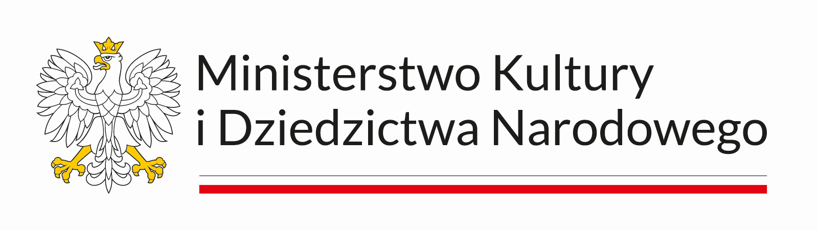 Logo Ministerstwo Kultury i Dziedzictwa Narodowego - godło i napis